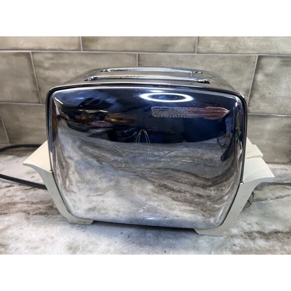 Vintage Grants Automatic Pop Up Toaster 90571A Works Cream White Chrome Design - Picture 4 of 12